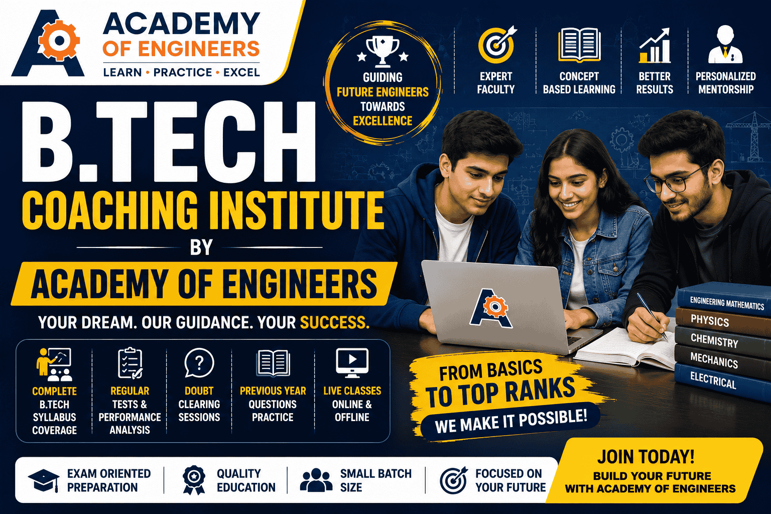 1-to-1 B.Tech Tutoring by Academy of Engineers